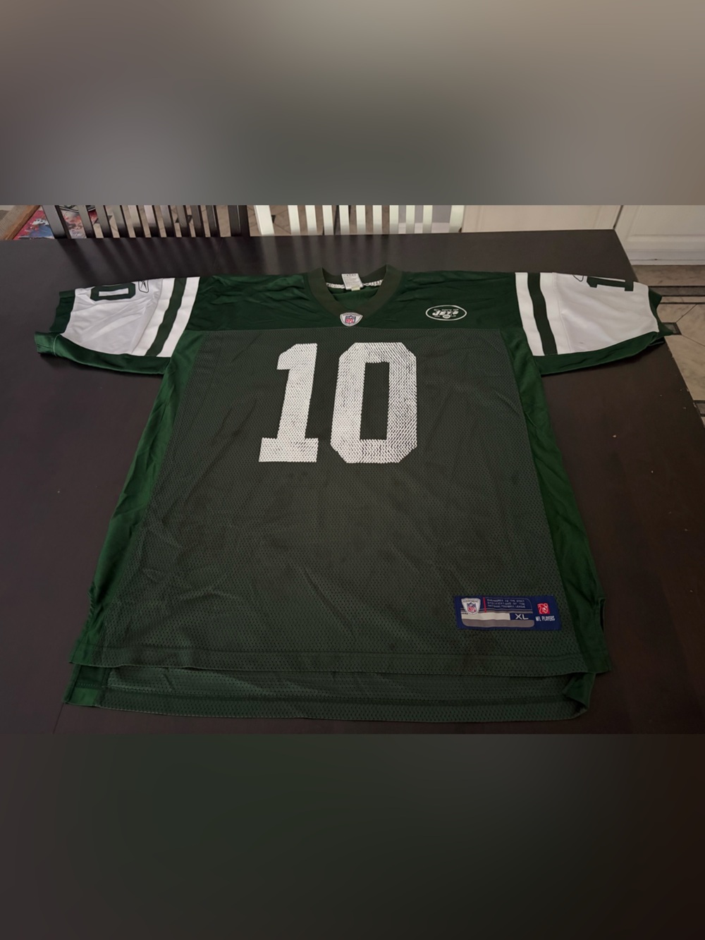 Reebok New York Jets #10 Santonio Holmes Green NFL Football Jersey size XL